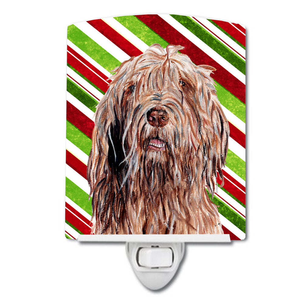 Otterhound Candy Cane Christmas Ceramic Night Light SC9805CNL - the-store.com