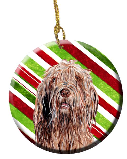 Otterhound Candy Cane Christmas Ceramic Ornament SC9805CO1 by Caroline's Treasures