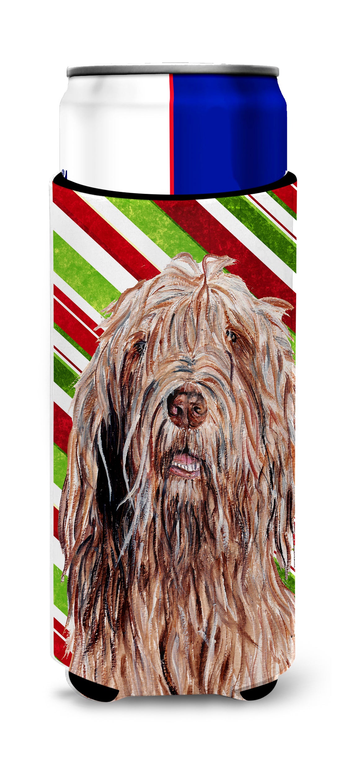 Otterhound Candy Cane Christmas Ultra Beverage Insulators for slim cans SC9805MUK.