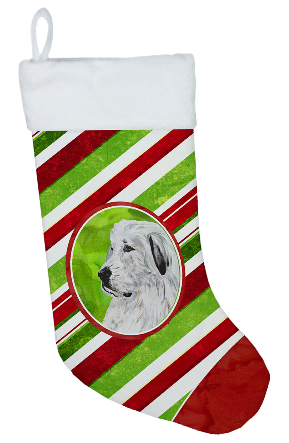 Great Pyrenees Candy Cane Christmas Christmas Stocking SC9810-CS  the-store.com.