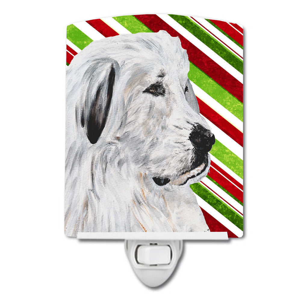 Great Pyrenees Candy Cane Christmas Ceramic Night Light SC9810CNL - the-store.com