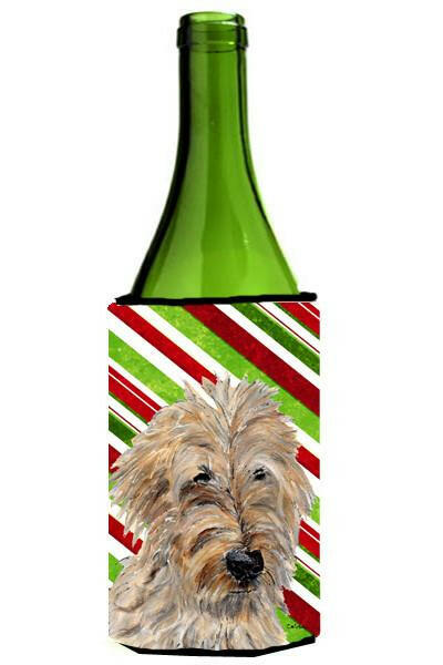 Golden Doodle 2 Candy Cane Christmas Wine Bottle Beverage Insulator Hugger SC9811LITERK by Caroline&#39;s Treasures