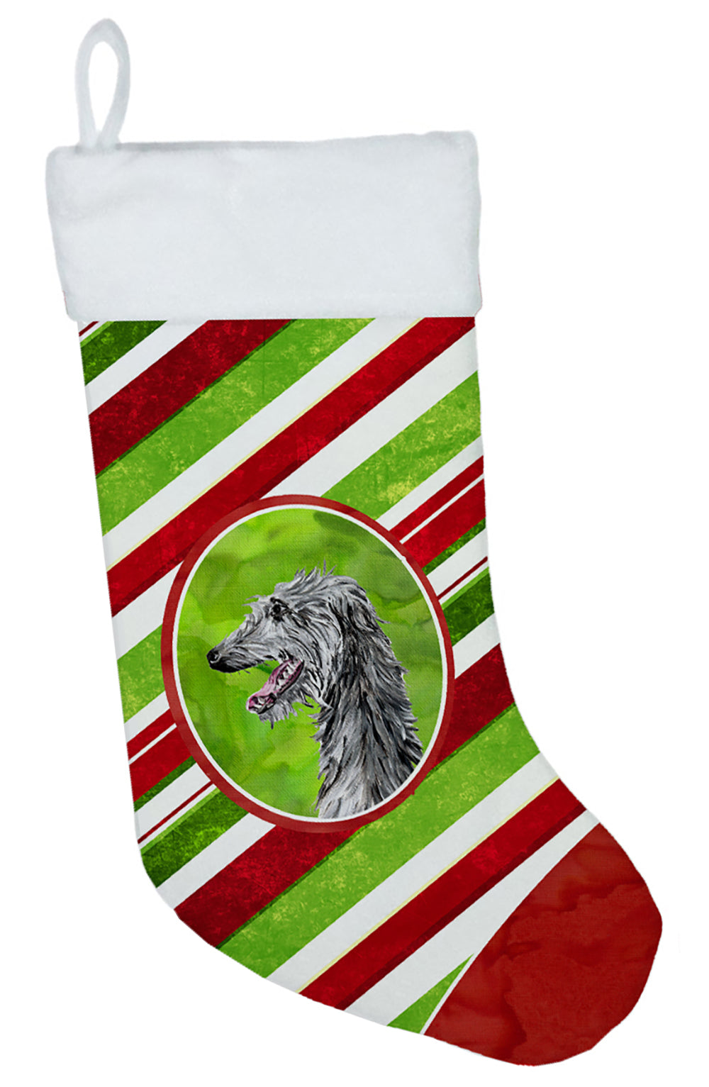 Scottish Deerhound Candy Cane Christmas Christmas Stocking SC9813-CS  the-store.com.