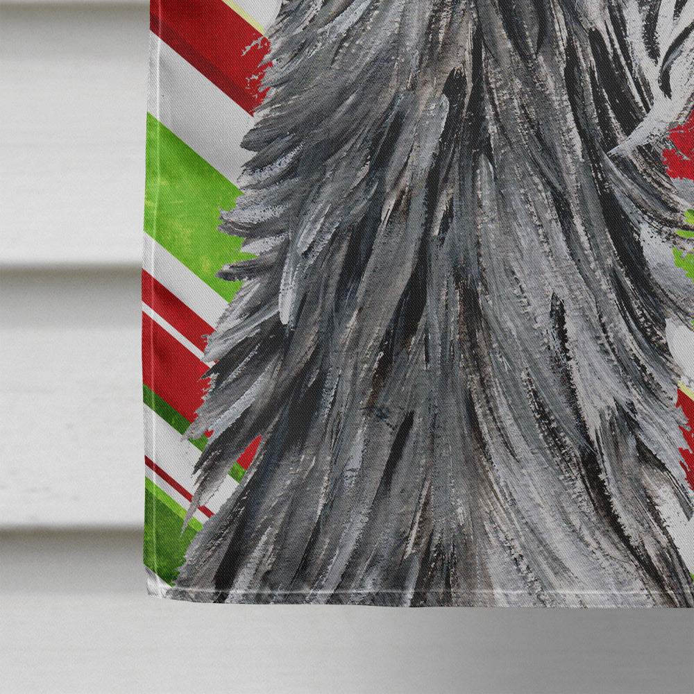 Scottish Deerhound Candy Cane Christmas Flag Canvas House Size SC9813CHF  the-store.com.