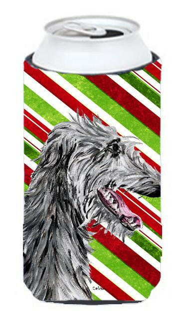 Scottish Deerhound Candy Cane Christmas Tall Boy Beverage Insulator Hugger SC9813TBC by Caroline&#39;s Treasures