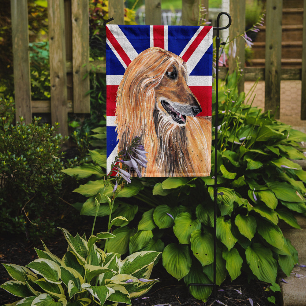 Afghan Hound with English Union Jack British Flag Flag Garden Size  the-store.com.