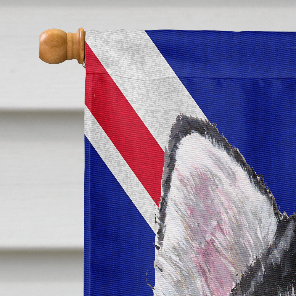 Alaskan Malamute with English Union Jack British Flag Flag Canvas House Size SC9815CHF  the-store.com.