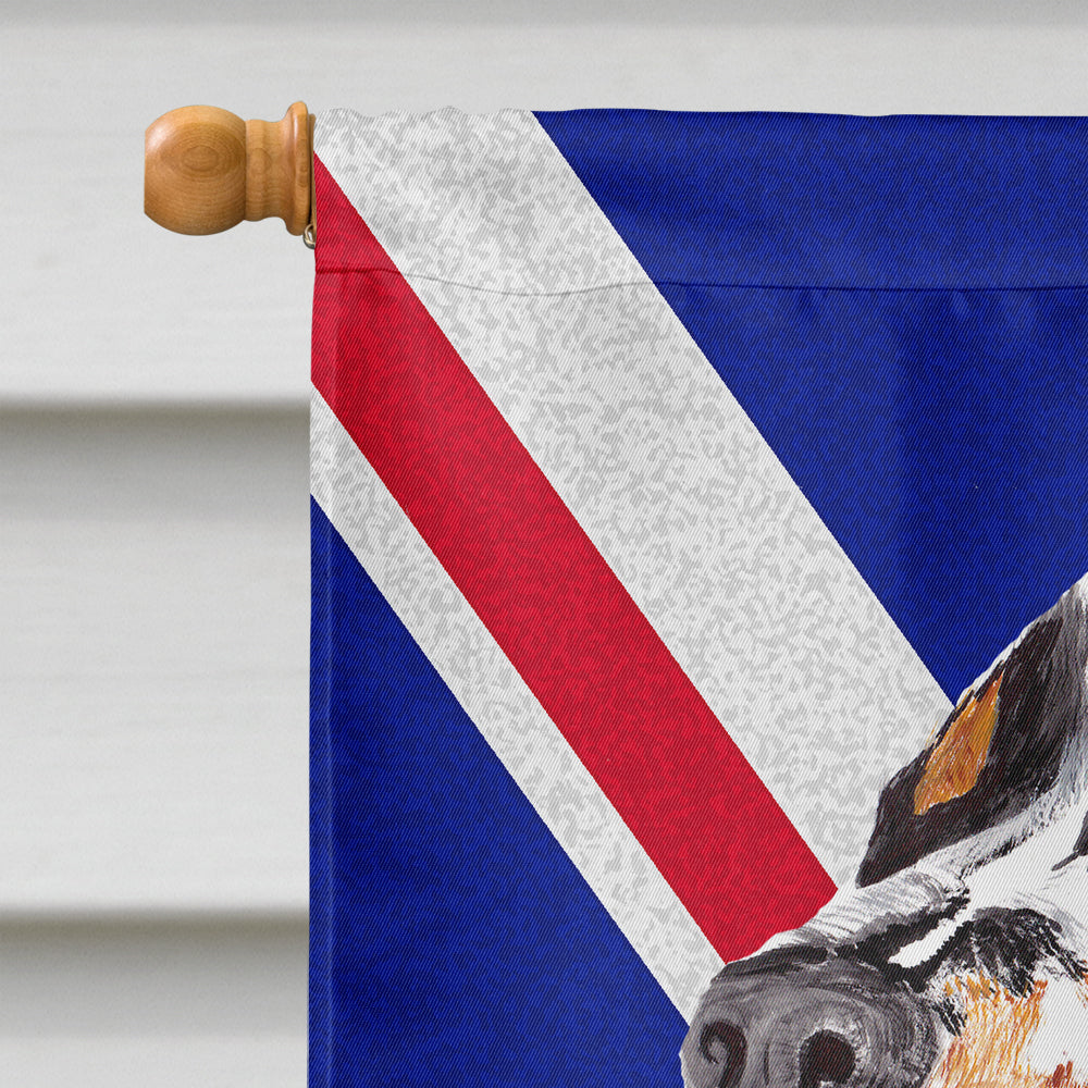 Welsh Springer Spaniel with English Union Jack British Flag Flag Canvas House Size SC9817CHF  the-store.com.