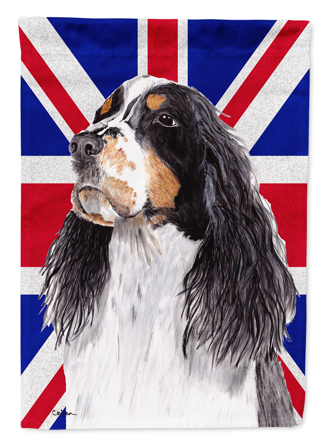 Welsh Springer Spaniel with English Union Jack British Flag Flag Garden Size SC9817GF  the-store.com.