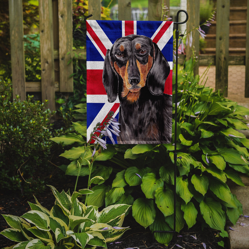 Dachshund with English Union Jack British Flag Flag Garden Size  the-store.com.