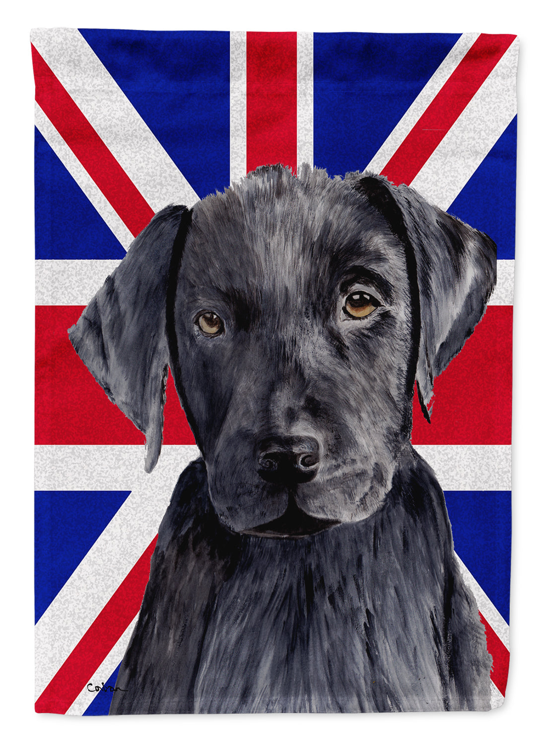 Labrador with English Union Jack British Flag Flag Garden Size  the-store.com.