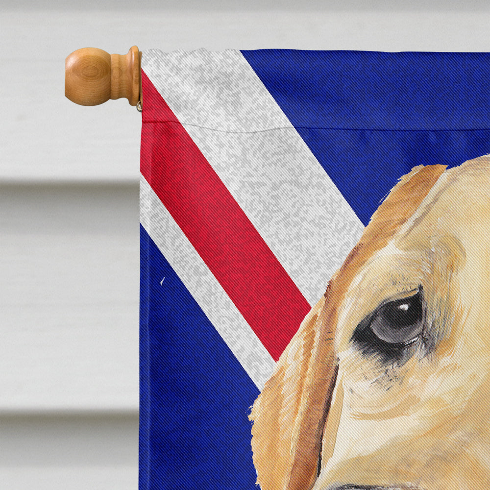 Labrador with English Union Jack British Flag Flag Canvas House Size SC9833CHF  the-store.com.