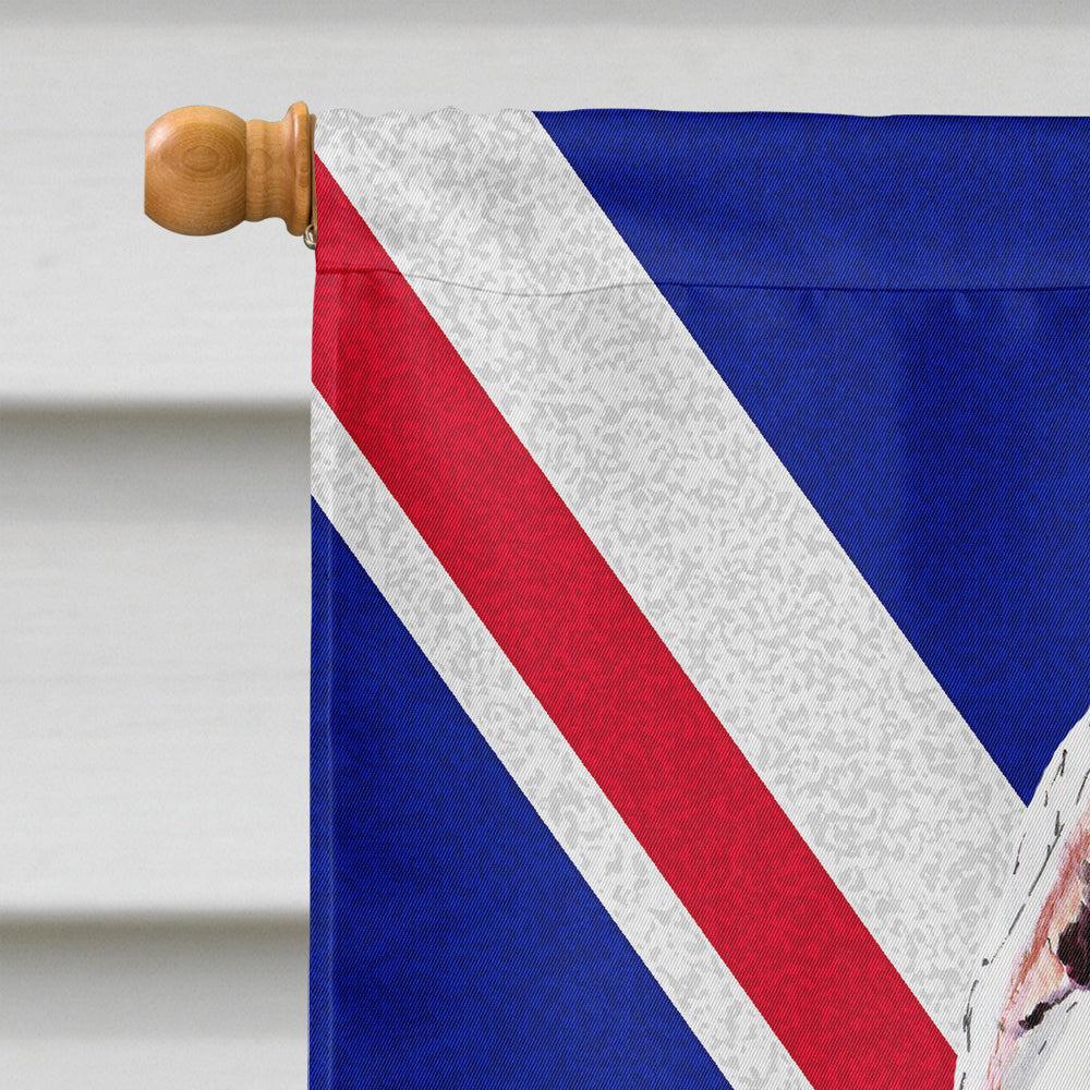 Pit Bull with English Union Jack British Flag Flag Canvas House Size SC9838CHF  the-store.com.