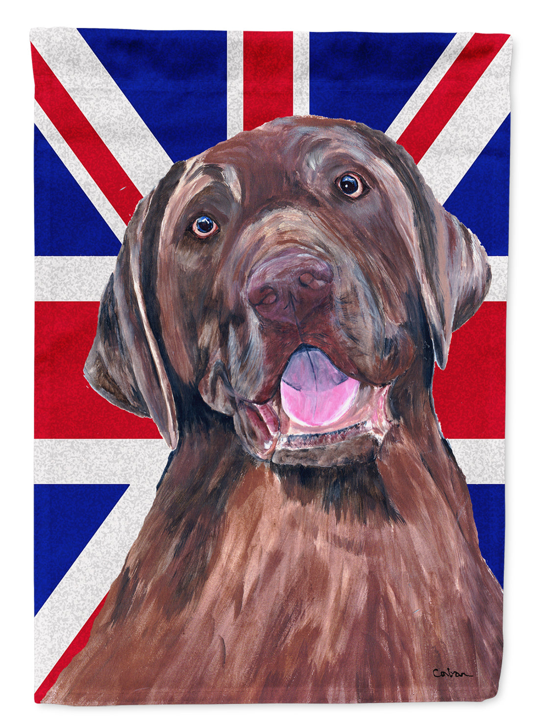 Labrador with English Union Jack British Flag Flag Garden Size SC9841GF  the-store.com.