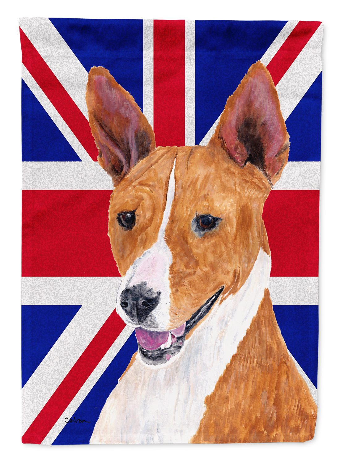 Basenji with English Union Jack British Flag Flag Garden Size SC9844GF  the-store.com.