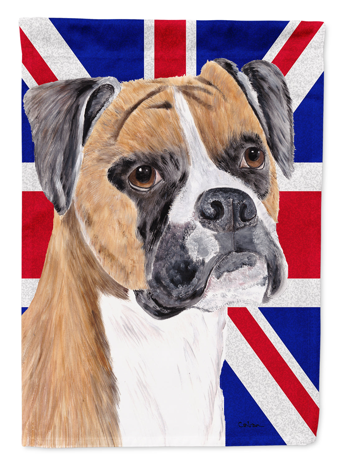 Boxer with English Union Jack British Flag Flag Garden Size SC9847GF  the-store.com.