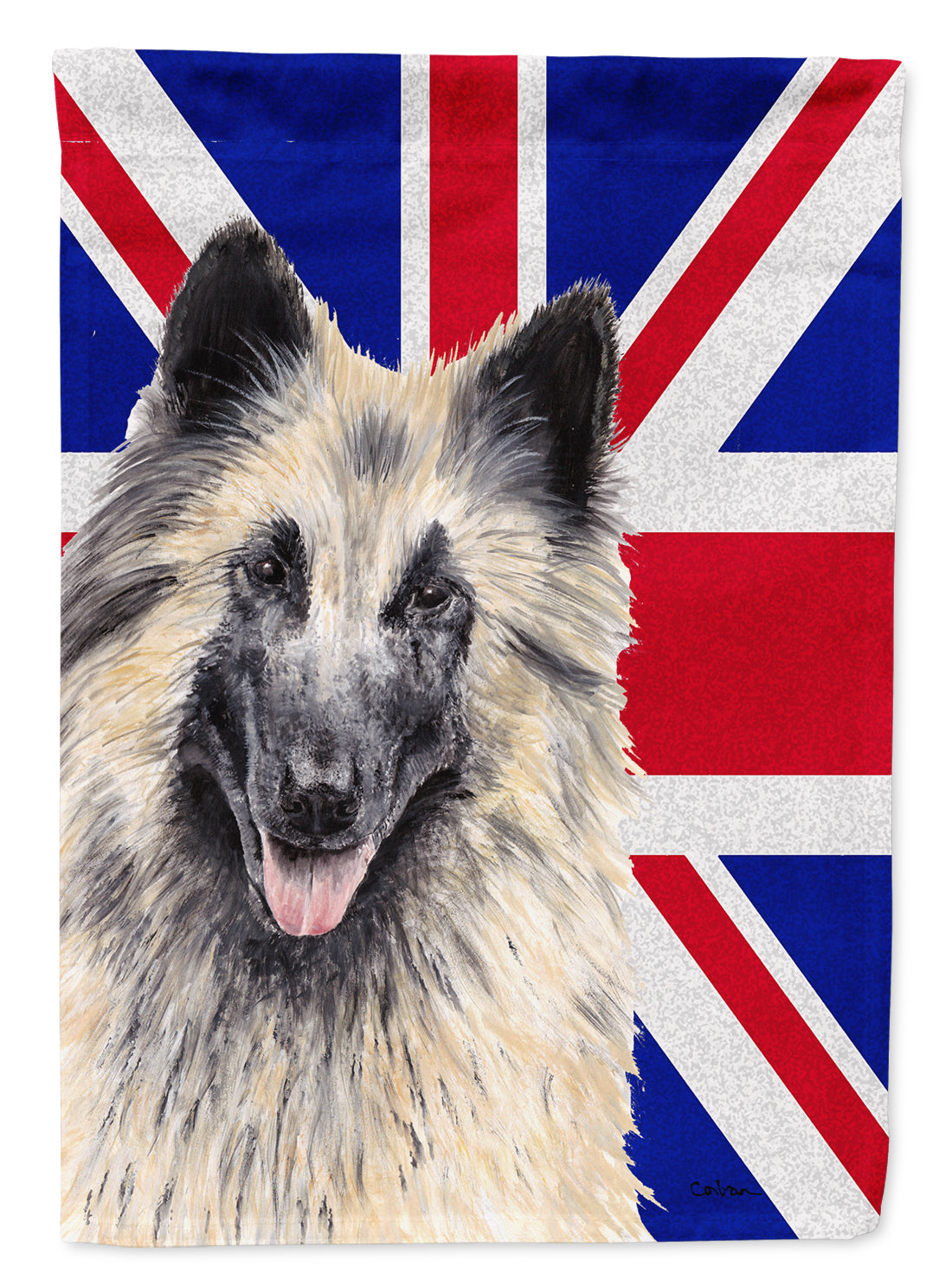 Belgian Tervuren with English Union Jack British Flag Flag Garden Size SC9849GF  the-store.com.