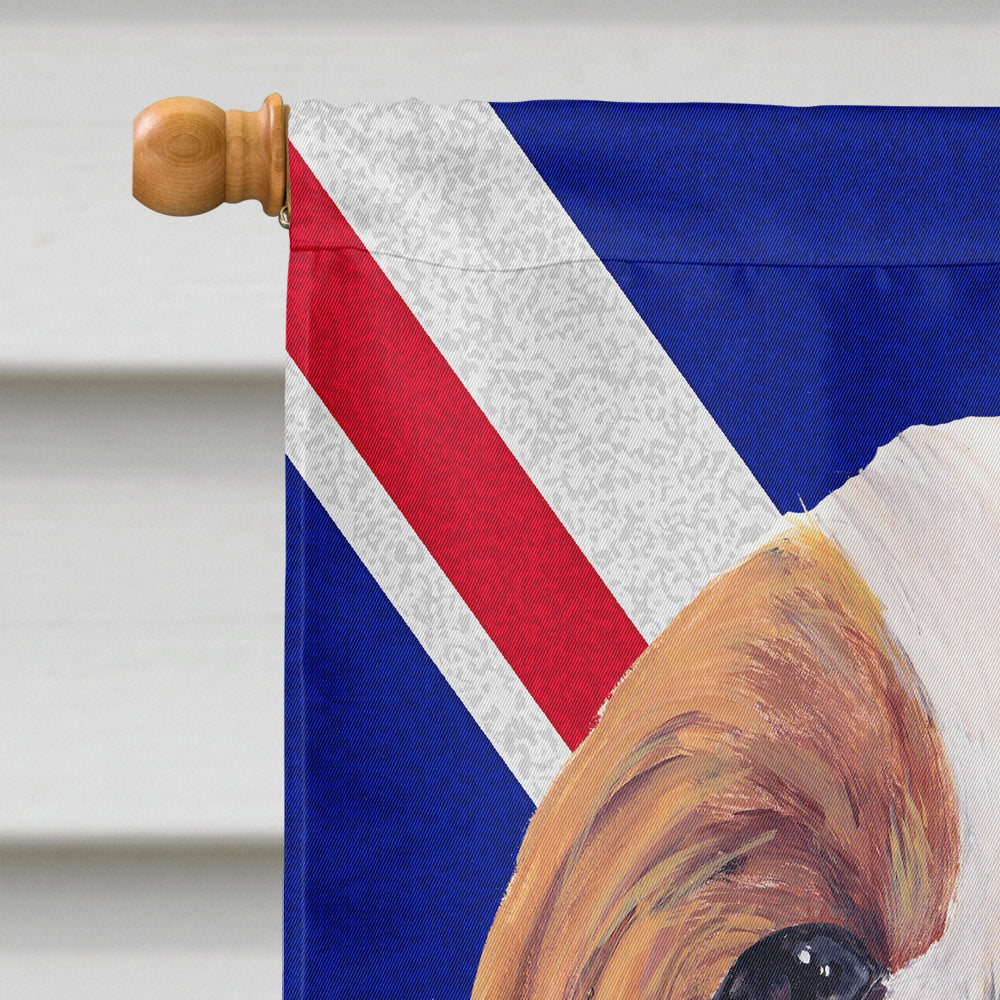 Cavalier Spaniel with English Union Jack British Flag Flag Canvas House Size SC9851CHF  the-store.com.