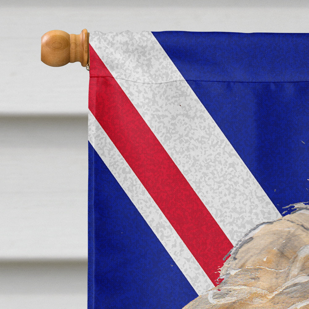 Golden Doodle with English Union Jack British Flag Flag Canvas House Size SC9859CHF  the-store.com.