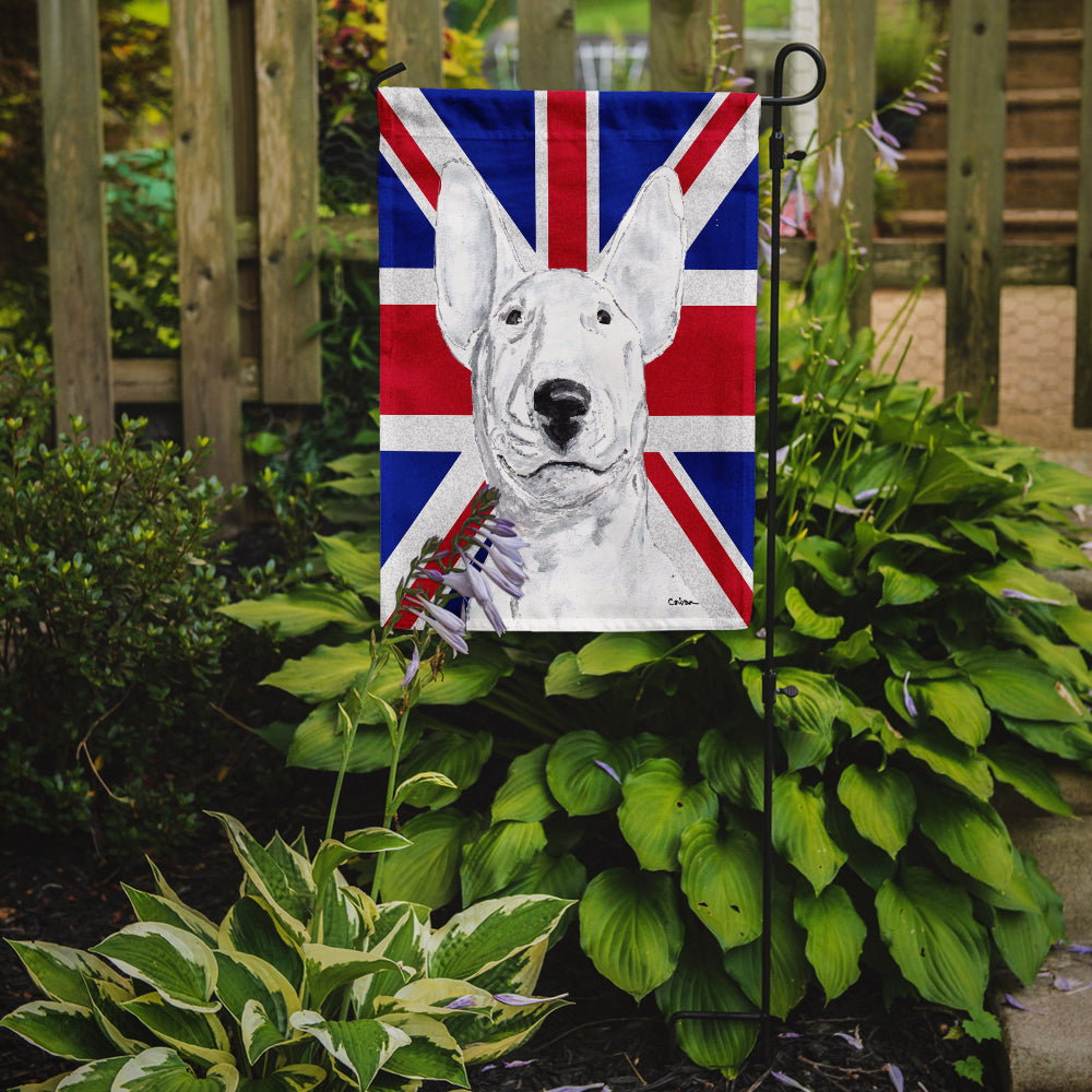 Bull Terrier with English Union Jack British Flag Flag Garden Size  the-store.com.