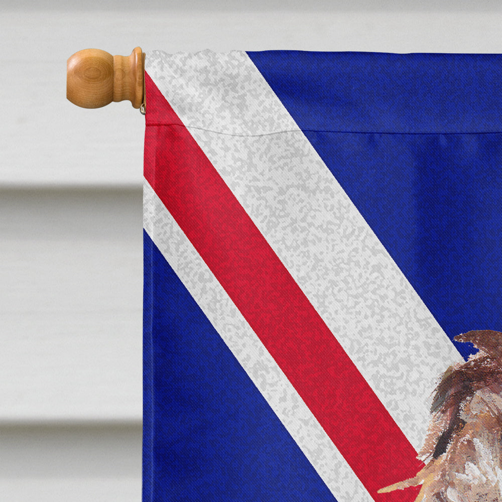 Boykin Spaniel with Engish Union Jack British Flag Flag Canvas House Size SC9862CHF  the-store.com.