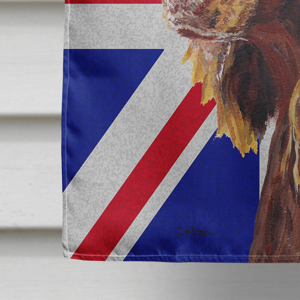 Boykin Spaniel with Engish Union Jack British Flag Flag Canvas House Size SC9862CHF  the-store.com.