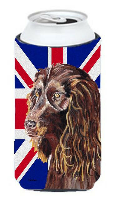 Boykin Spaniel with Engish Union Jack British Flag Tall Boy Beverage Insulator Hugger SC9862TBC by Caroline&#39;s Treasures