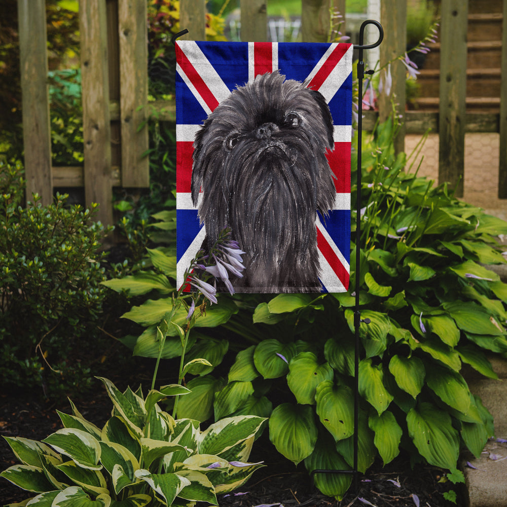 Brussels Griffon with Engish Union Jack British Flag Flag Garden Size SC9863GF  the-store.com.