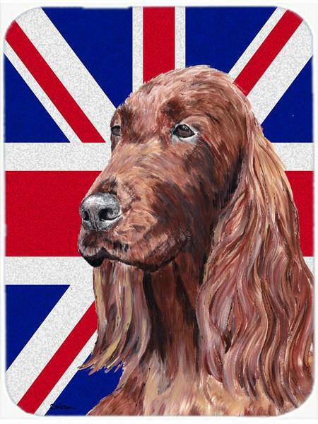 Irish Setter with Engish Union Jack British Flag Mouse Pad, Hot Pad or Trivet SC9870MP by Caroline&#39;s Treasures