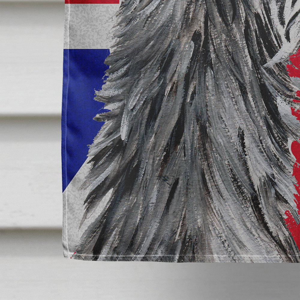 Scottish Deerhound with English Union Jack British Flag Flag Canvas House Size SC9871CHF  the-store.com.