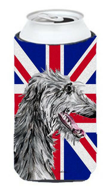 Scottish Deerhound with English Union Jack British Flag Tall Boy Beverage Insulator Hugger SC9871TBC by Caroline's Treasures