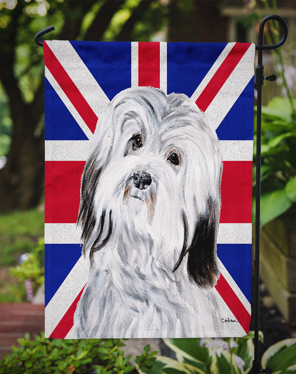 Havanese with English Union Jack British Flag Flag Garden Size SC9874GF  the-store.com.