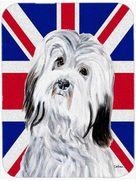 Havanese with English Union Jack British Flag Glass Cutting Board Large Size SC9874LCB by Caroline's Treasures