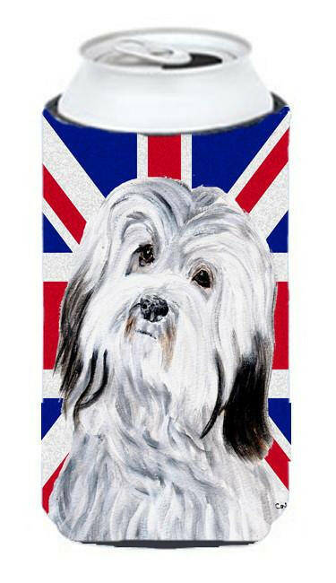 Havanese with English Union Jack British Flag Tall Boy Beverage Insulator Hugger SC9874TBC by Caroline's Treasures