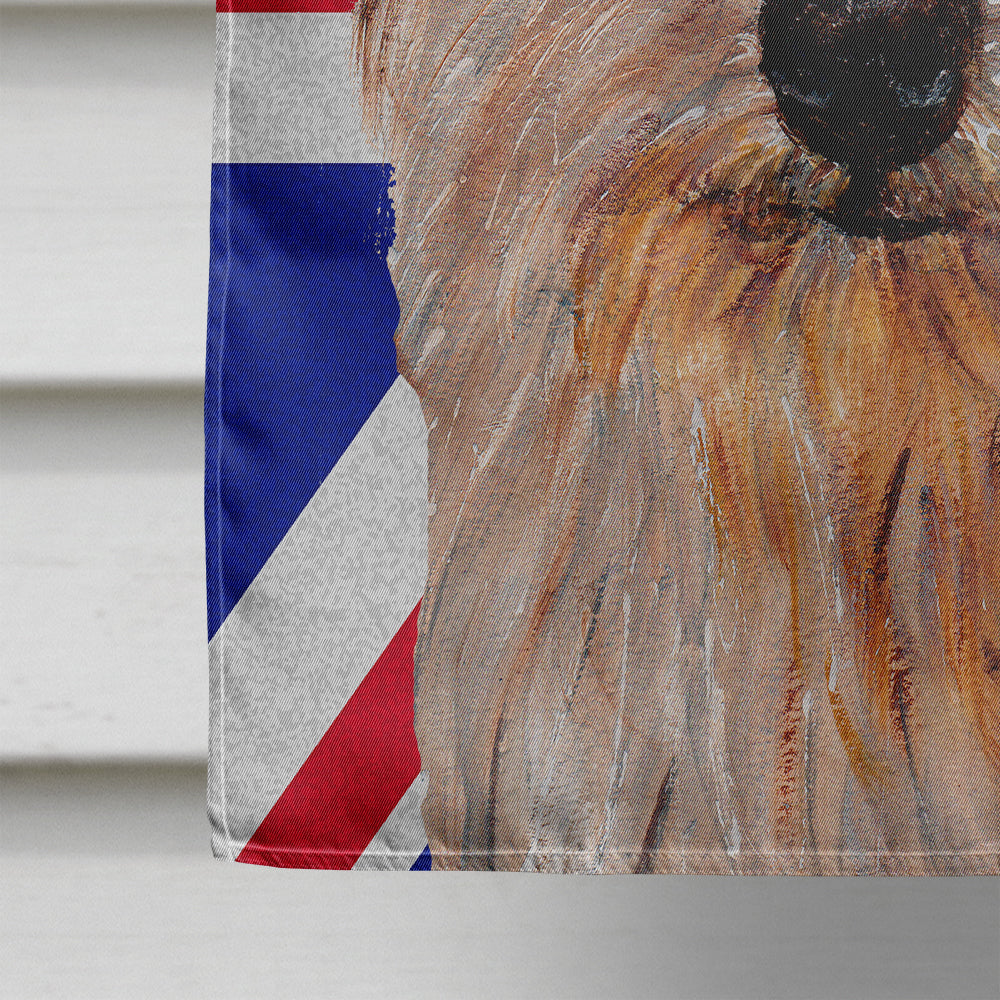 Norfolk Terrier with English Union Jack British Flag Flag Canvas House Size SC9875CHF  the-store.com.