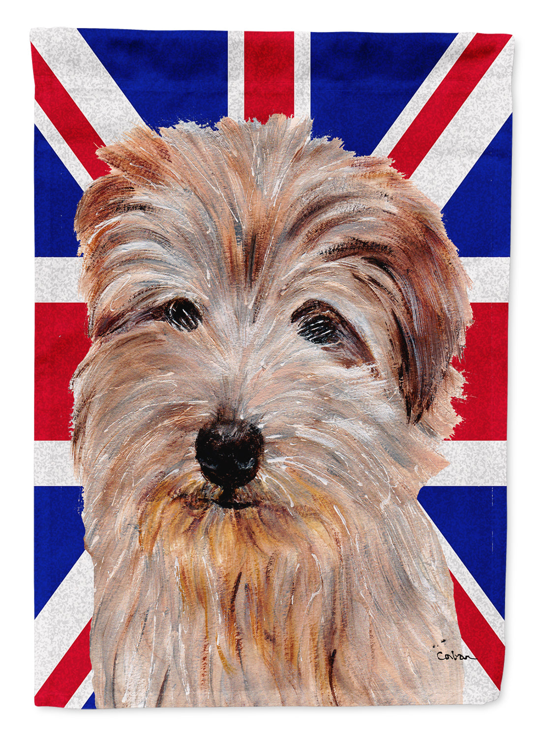 Norfolk Terrier with English Union Jack British Flag Flag Garden Size SC9875GF  the-store.com.