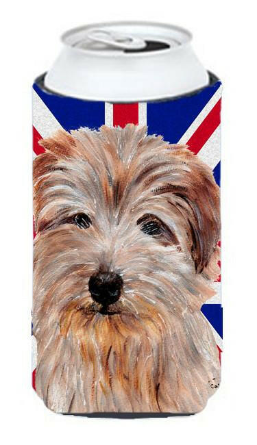 Norfolk Terrier with English Union Jack British Flag Tall Boy Beverage Insulator Hugger SC9875TBC by Caroline&#39;s Treasures