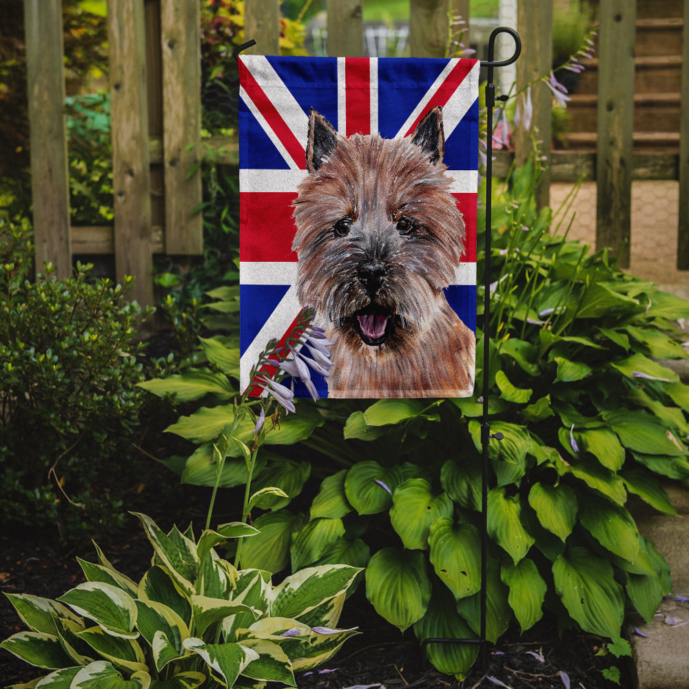 Norwich Terrier with English Union Jack British Flag Flag Garden Size  the-store.com.