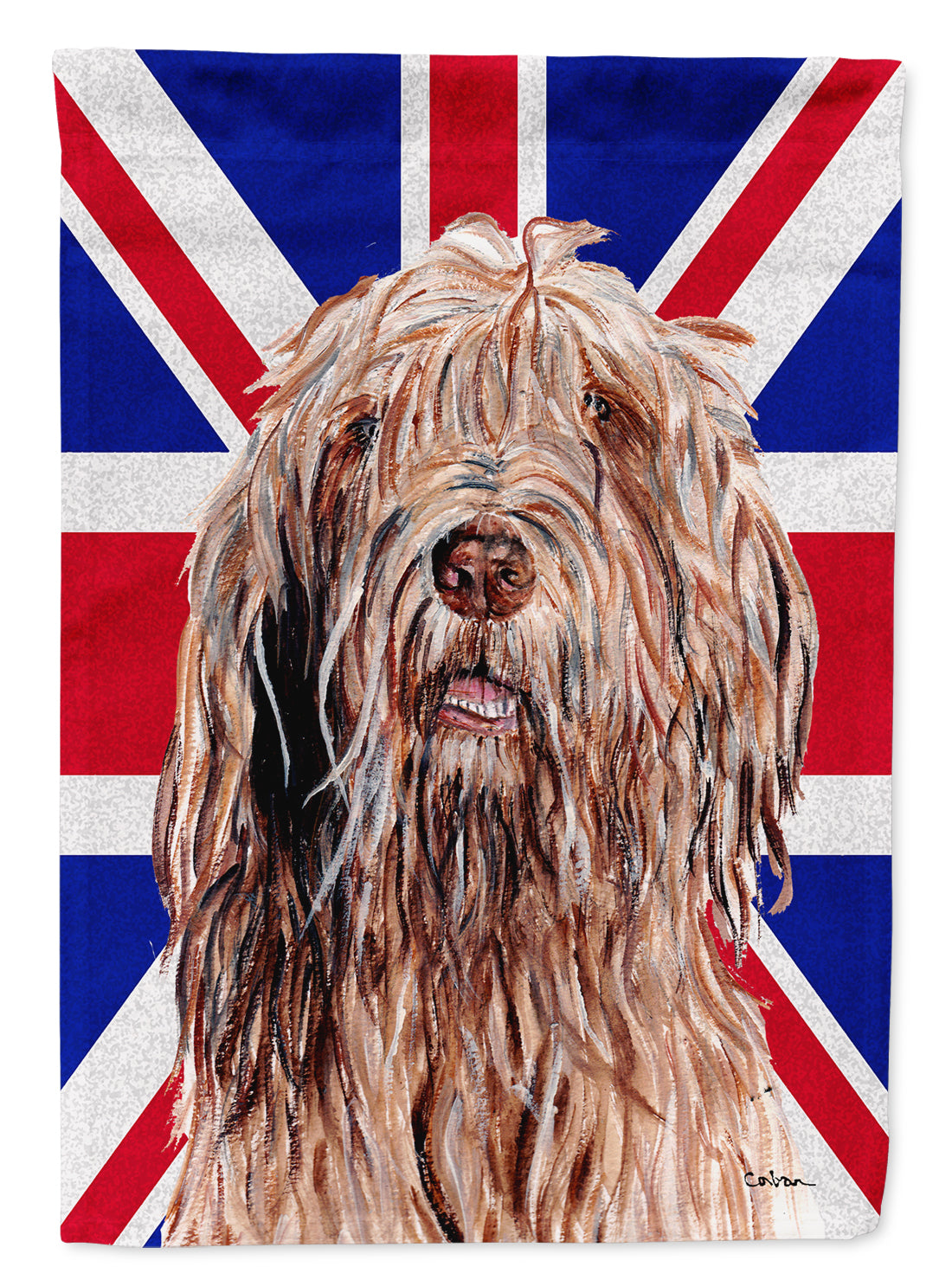 Otterhound with English Union Jack British Flag Flag Garden Size SC9878GF  the-store.com.