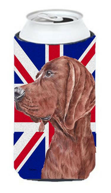 Redbone Coonhound with English Union Jack British Flag Tall Boy Beverage Insulator Hugger SC9880TBC by Caroline's Treasures