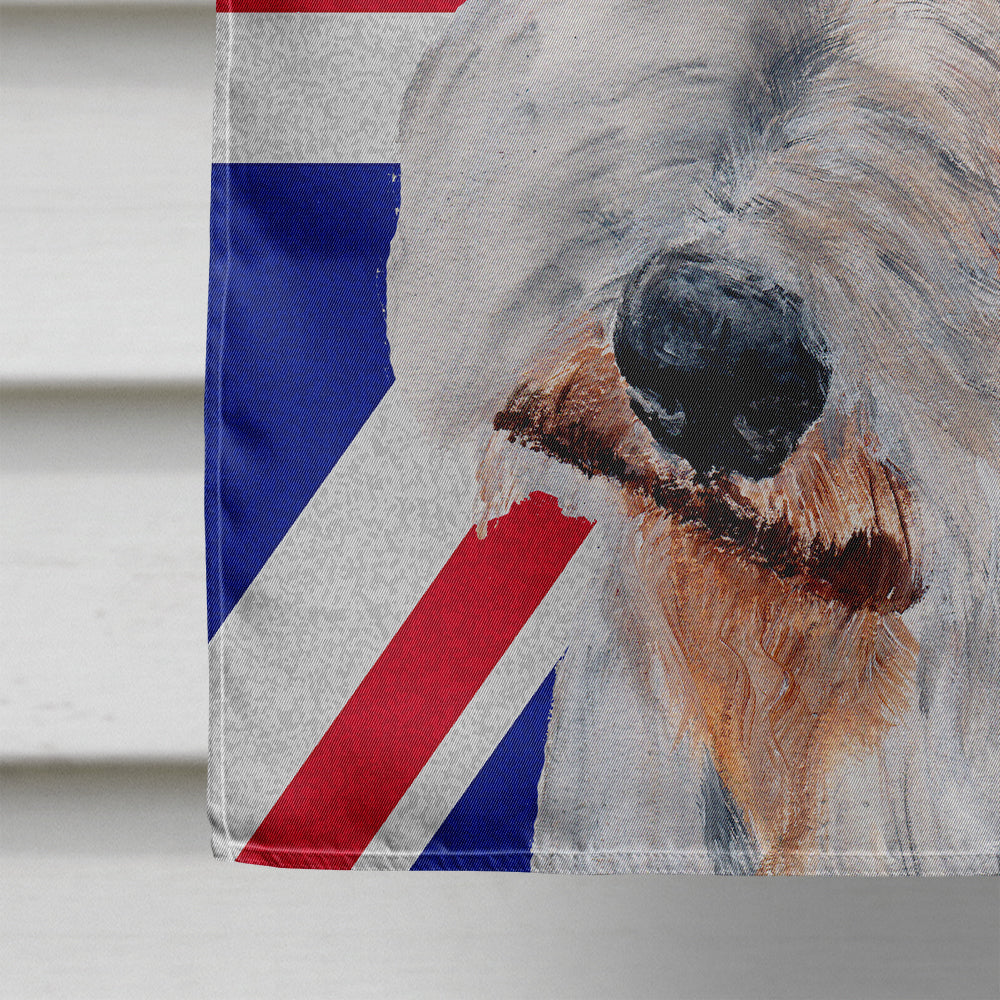 Wire Fox Terrier with English Union Jack British Flag Flag Canvas House Size SC9887CHF  the-store.com.