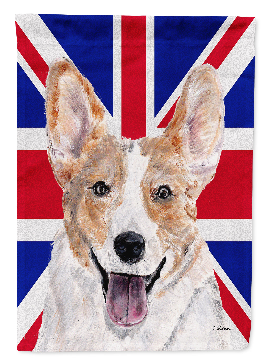 Cardigan Corgi with English Union Jack British Flag Flag Garden Size SC9891GF  the-store.com.