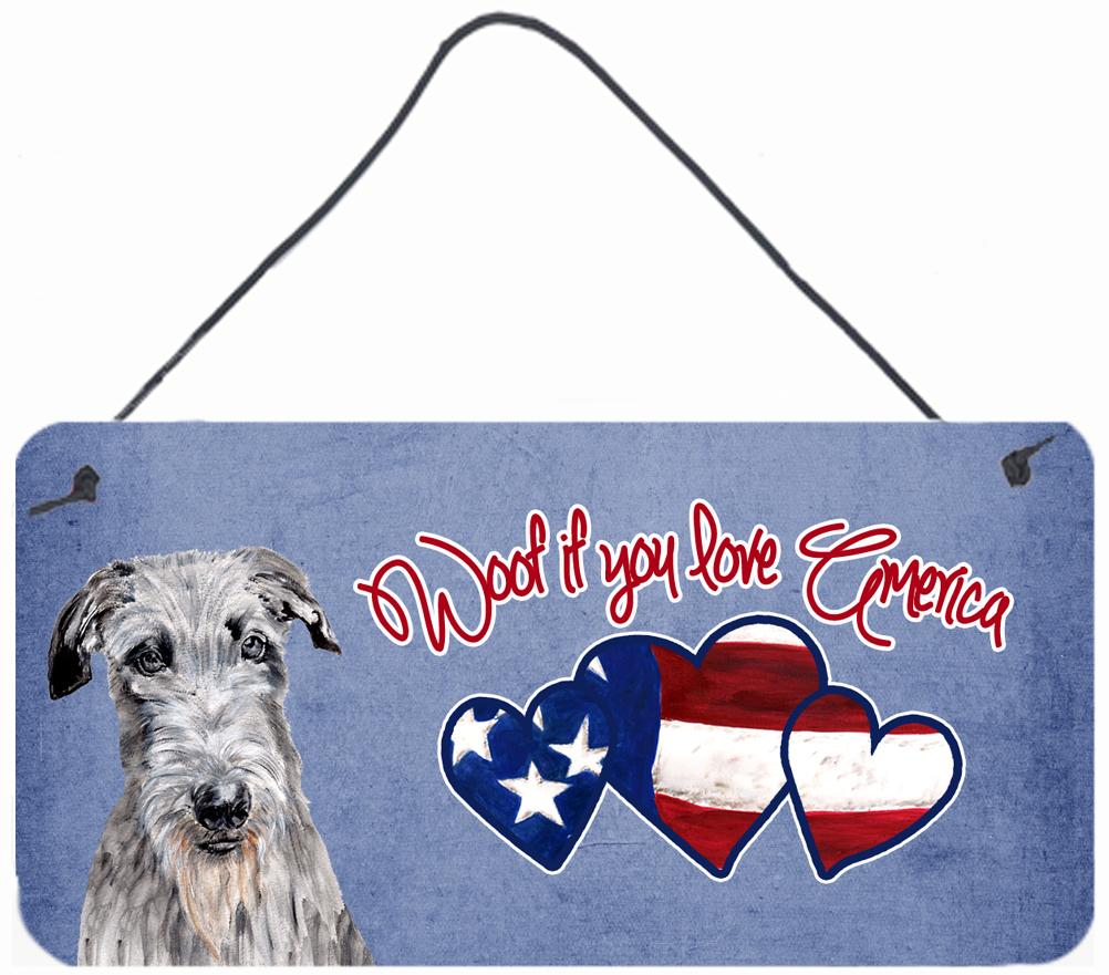 Woof if you love America Scottish Deerhound Wall or Door Hanging Prints by Caroline&#39;s Treasures