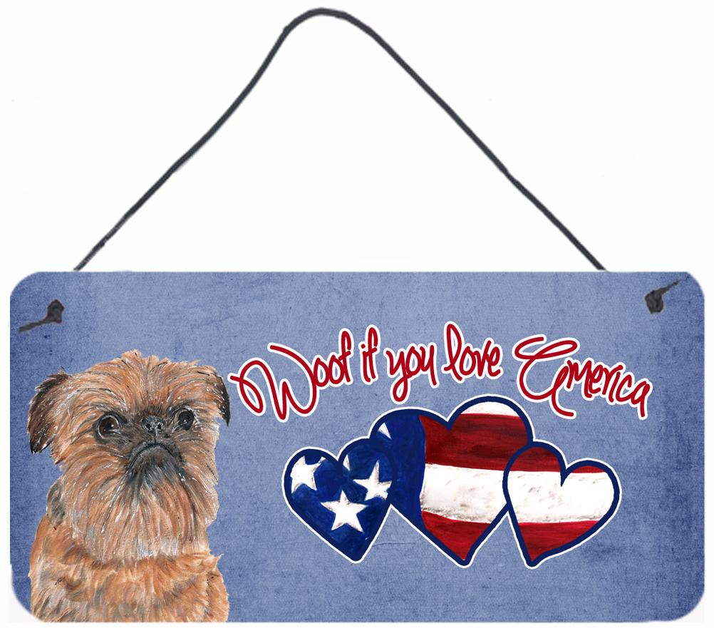 Woof if you love America Brussels Griffon Wall or Door Hanging Prints by Caroline's Treasures