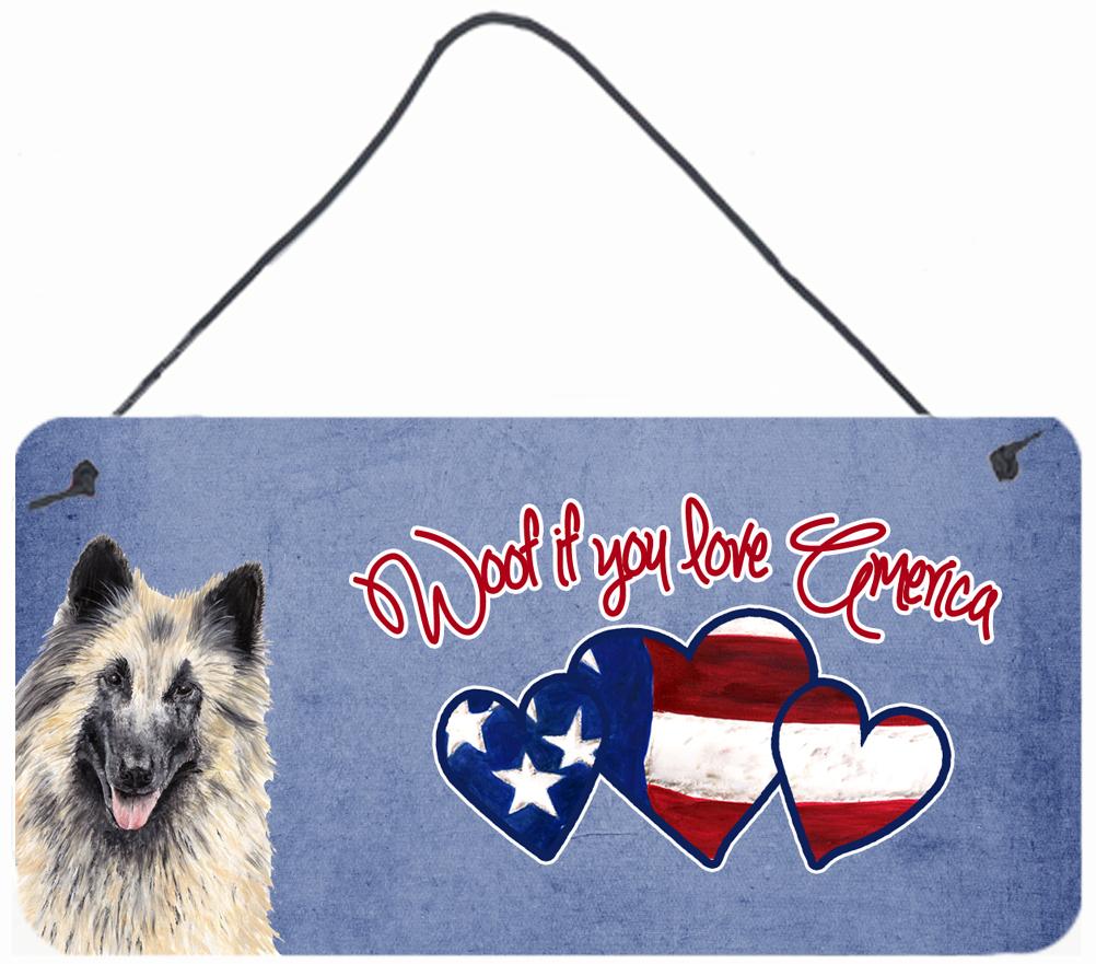 Woof if you love America Belgian Tervuren Wall or Door Hanging Prints by Caroline's Treasures