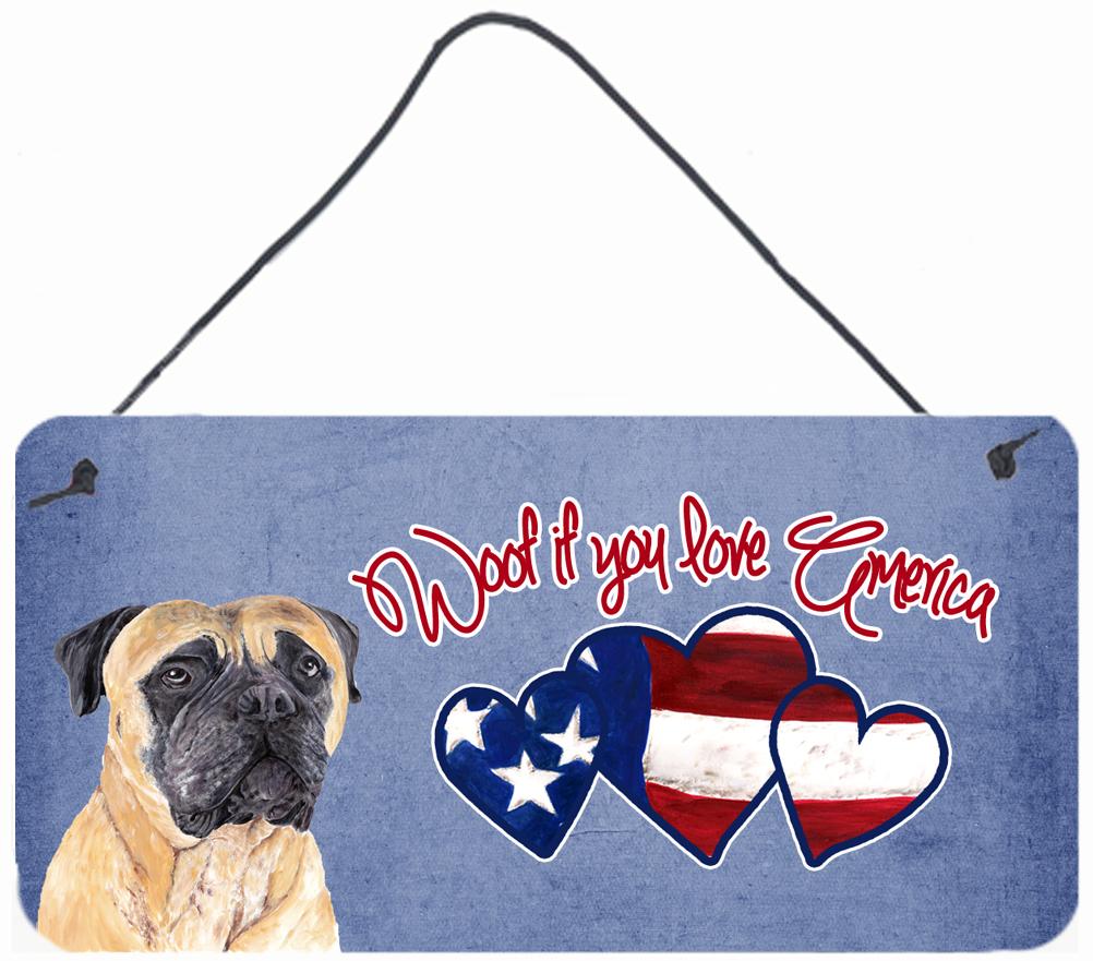 Woof if you love America Mastiff Wall or Door Hanging Prints SC9944DS612 by Caroline's Treasures