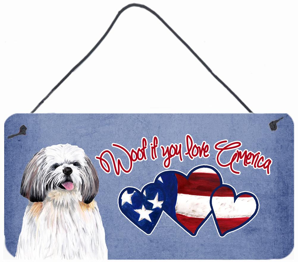 Woof if you love America Shih Tzu Wall or Door Hanging Prints SC9946DS612 by Caroline's Treasures