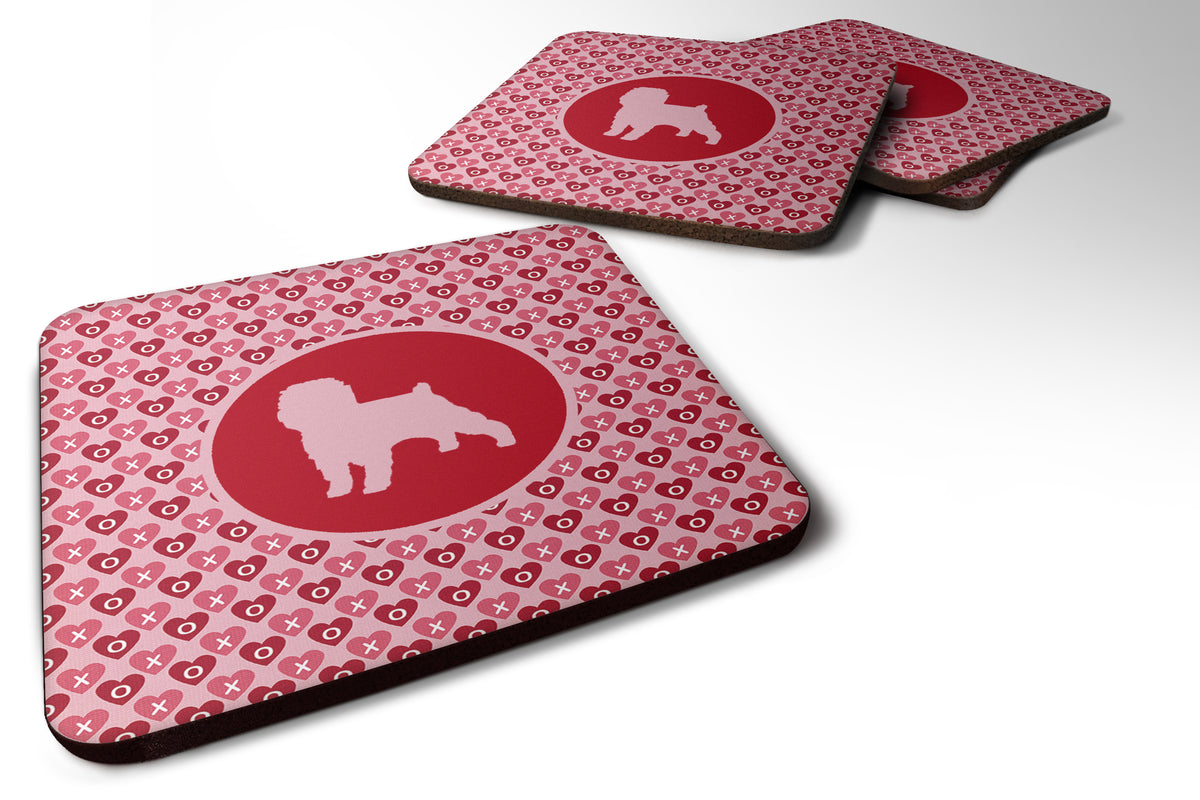 Set of 4 Affenpinscher Valentine Hearts Foam Coasters - the-store.com