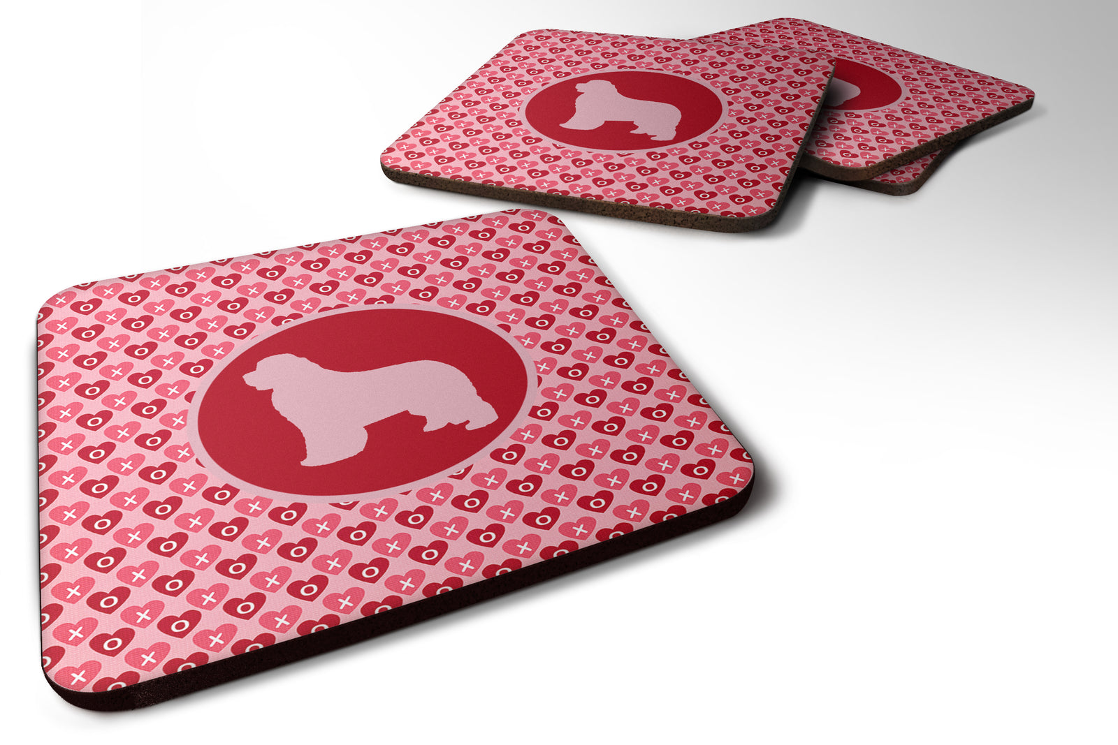 Set of 4 Newfoundland Valentine Hearts Foam Coasters - the-store.com