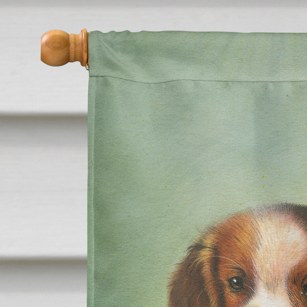 Cavalier Spaniels and Christmas Presents Flag Canvas House Size SDSQ0303CHF  the-store.com.